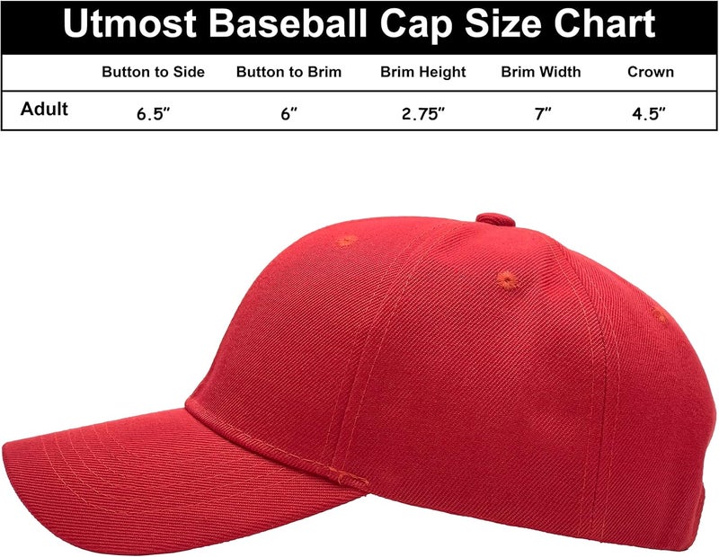 Utmost Structured Baseball Cap with Adjustable Closure - Performance Hat for Outdoor Activities and Custom Embroidery (1pc Red) - Image 4